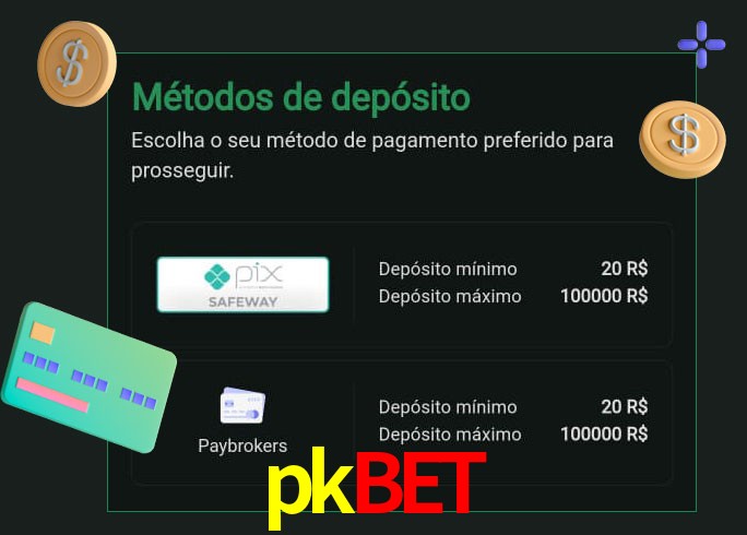 O cassino pkbet oferece uma grande variedade de métodos de pagamento